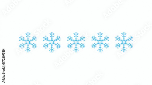 Snowflake Set on White Background