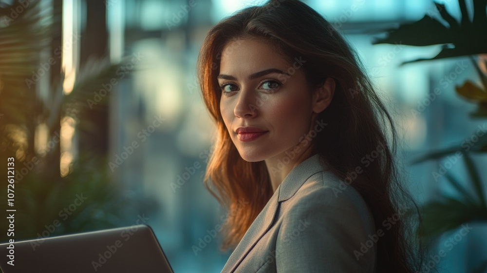 Professional Woman Working Indoors Professional Woman Working Indoors