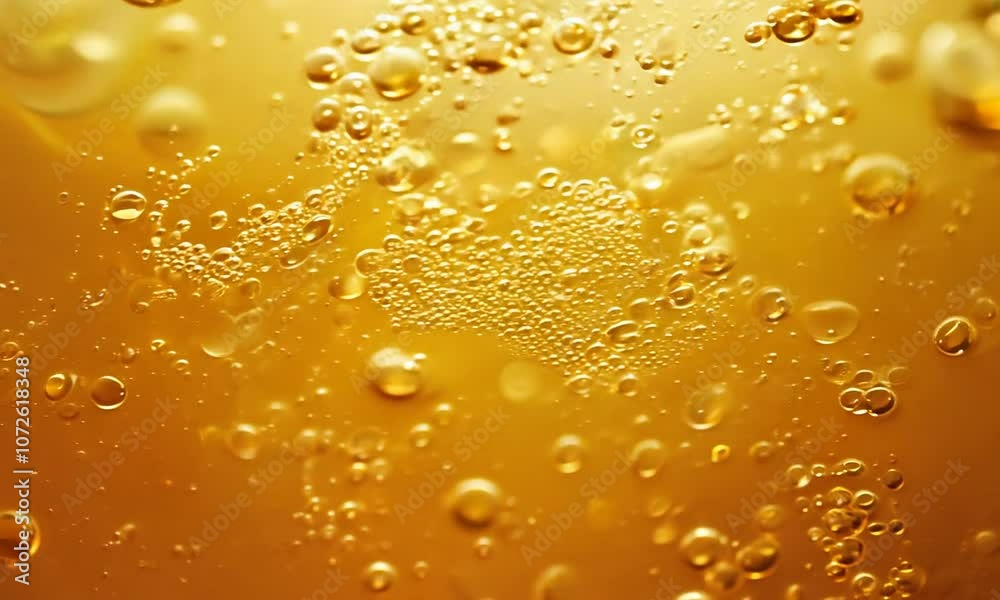 Golden Bubbles Abstract: Close-up shot of effervescent golden liquid with air bubbles, creating a mesmerizing and abstract texture. Perfect for backgrounds, designs, and concepts related to luxury. Golden Bubbles Abstract: Close-up shot of effervescent golden liquid with air bubbles, creating a mesmerizing and abstract texture. Perfect for backgrounds, designs, and concepts related to luxury.