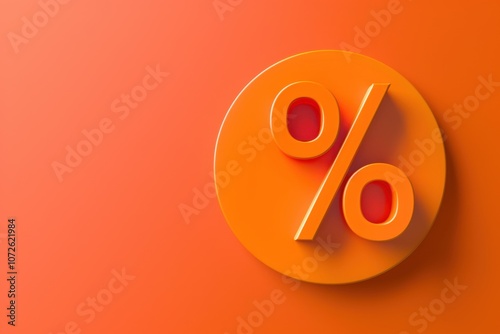 Minimalistic discount sign with a 