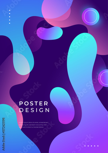 Vibrant Abstract Background With Geometric Shapes and Gradients. Ideal for modern presentations, digital art, and creative projects, evoking a sense of movement and innovation