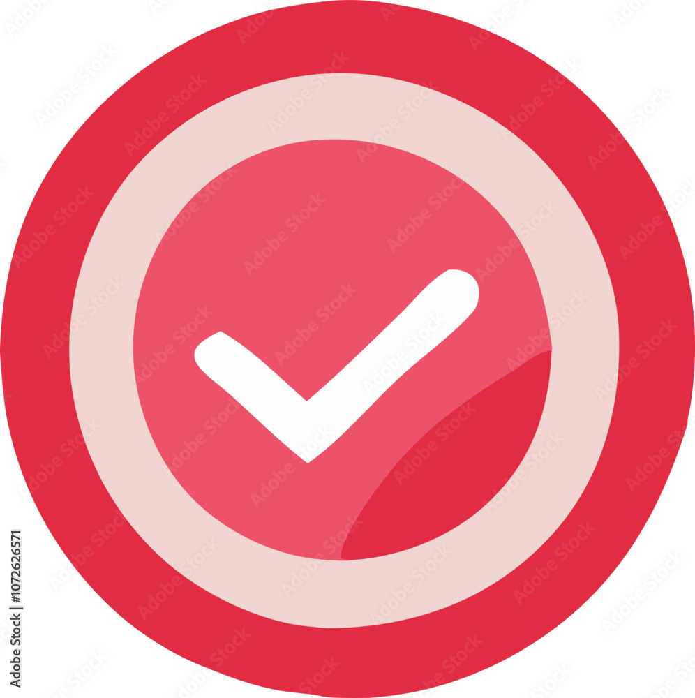 red tick button red tick button