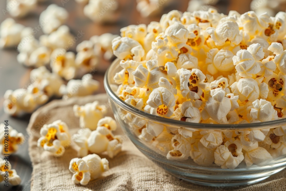 Bowl of a freshly popped popcorn Bowl of a freshly popped popcorn