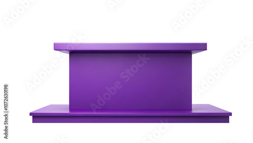 empty purple sandstone for product placement stage isolated on transparent background photo