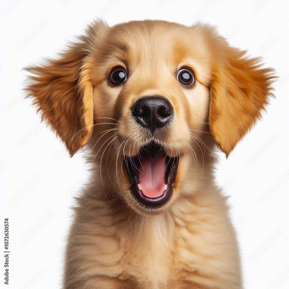 Erschrockener Golden Retriever Erschrockener Golden Retriever