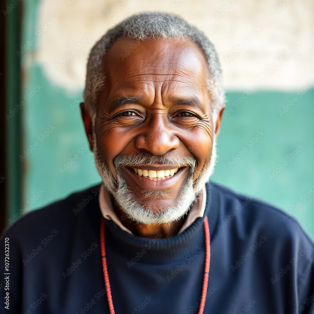 Portrait of happy african eldery man Portrait of happy african eldery man
