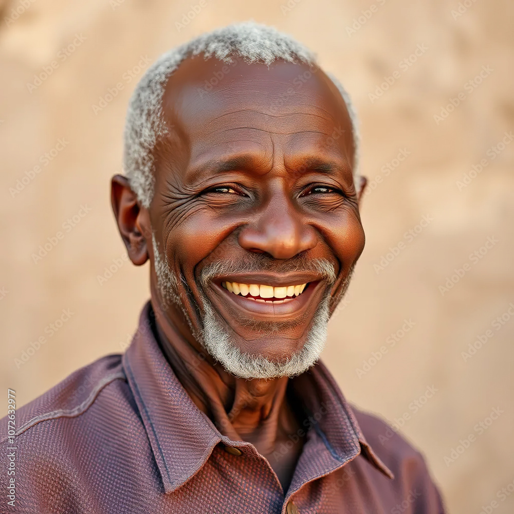 Portrait of happy african eldery man Portrait of happy african eldery man