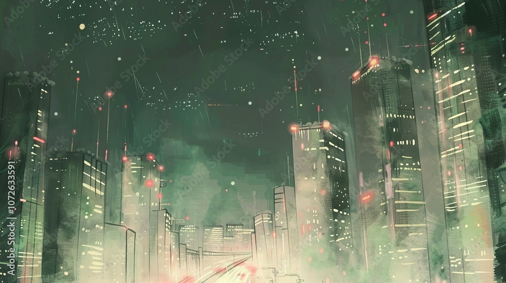 Fototapeta premium technology inspired background banner graphic