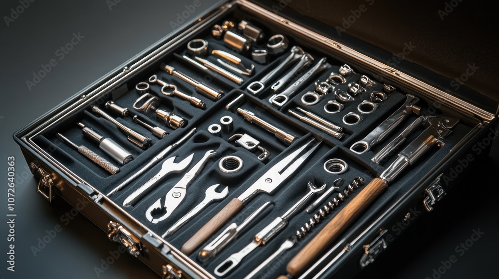 Assortment of tools in a toolbox Assortment of tools in a toolbox