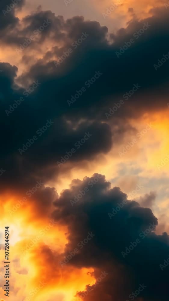 Dramatic sunset clouds with vibrant colors in the sky Dramatic sunset clouds with vibrant colors in the sky