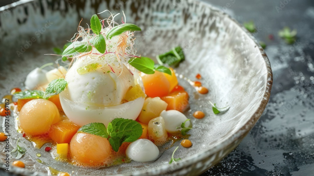A dessert that tastes good with fresh ingredients A dessert that tastes good with fresh ingredients