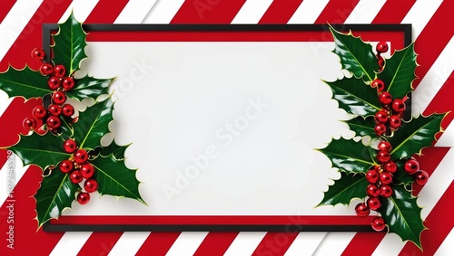 Christmas Holly Border Design