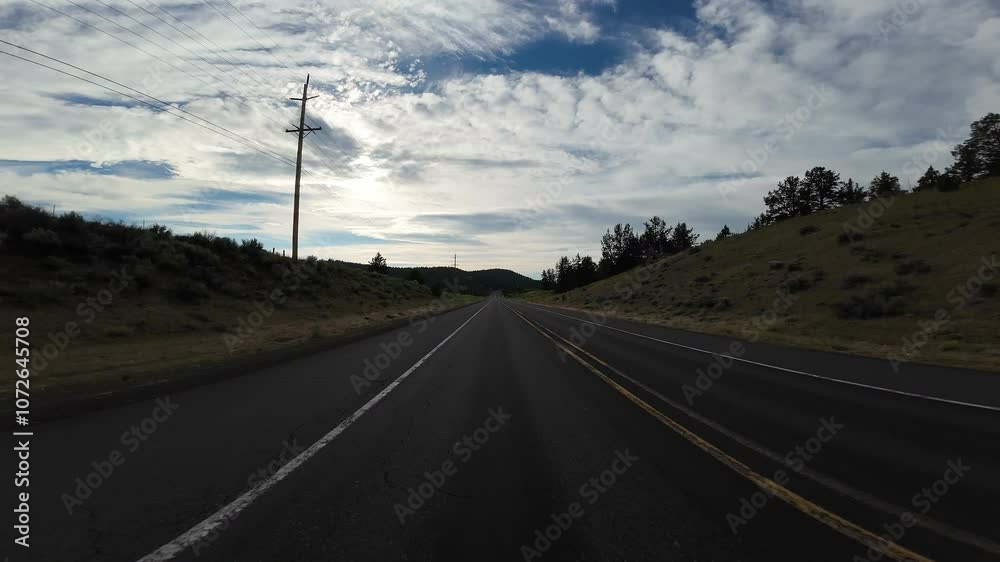 Volcanic Legacy Scenic Byway Klamath Falls 01 Rear View 140 Eastbound Driving Plates Oregon USA Ultra Wide Volcanic Legacy Scenic Byway Klamath Falls 01 Rear View 140 Eastbound Driving Plates Oregon USA Ultra Wide