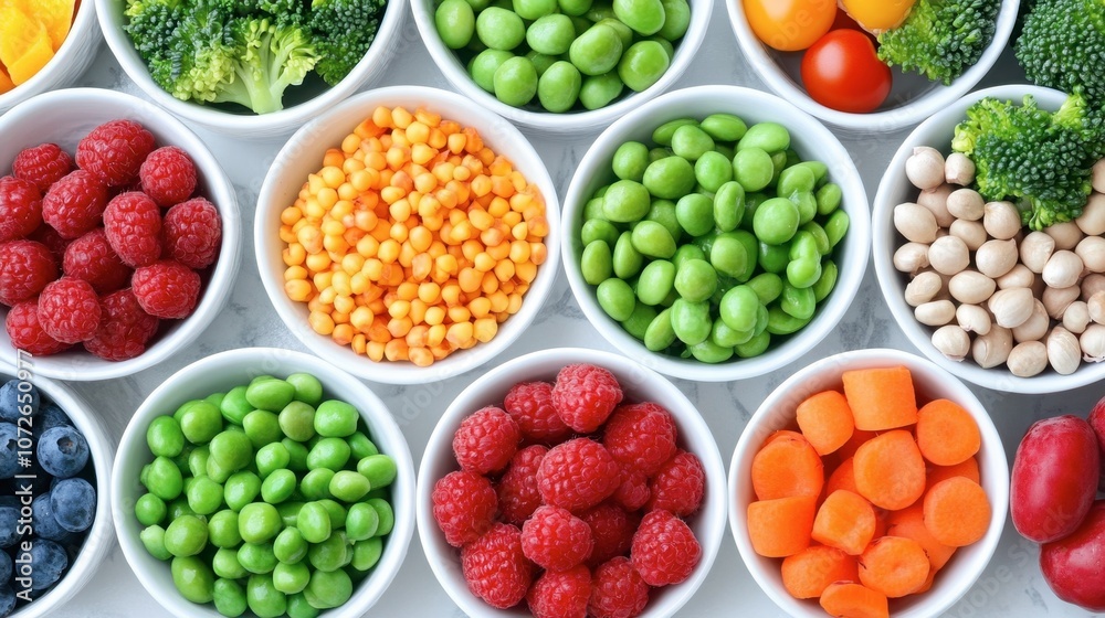 Vibrant Collection of Fresh Fruits and Vegetables Vibrant Collection of Fresh Fruits and Vegetables