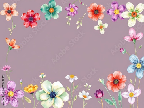 Beautiful and vibrant watercolor flowers in a vector collection perfect for adding a touch of elegance to any design project, collection, decorative