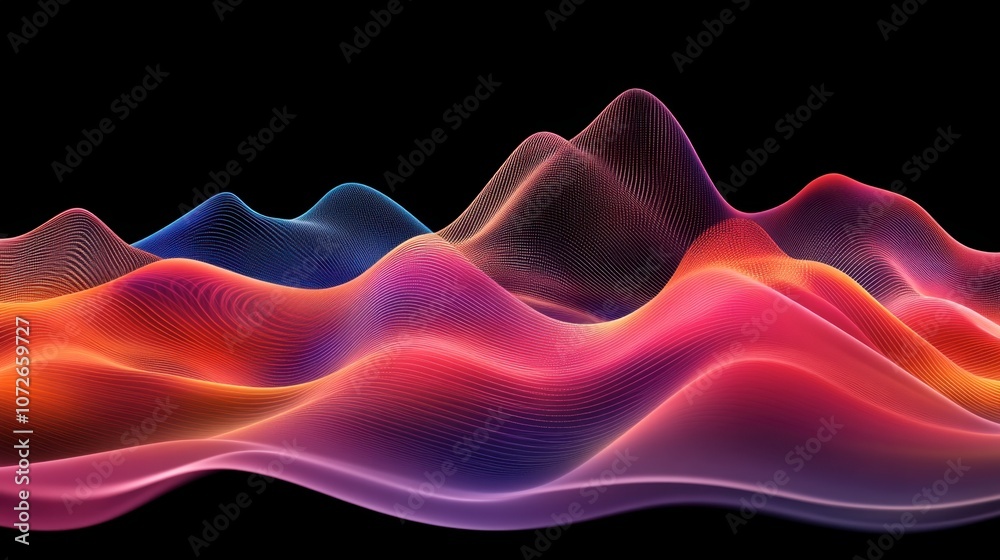 Colorful Waves of Abstract Patterns in Motion Colorful Waves of Abstract Patterns in Motion