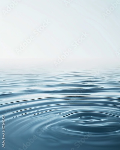 water ripple in a sea of clear blue ocean. close-up