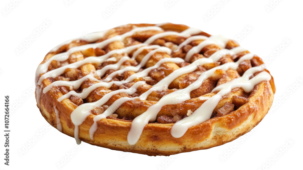 cinnamon roll with icing drizzle on transparent background cinnamon roll with icing drizzle on transparent background