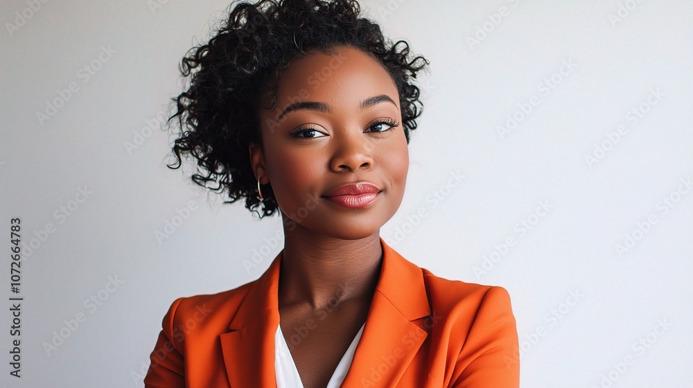 Confident Young Woman in Business Suit Posing Against a Neutral Background, Exuding Professionalism and Charm with Her Stylish Look Confident Young Woman in Business Suit Posing Against a Neutral Background, Exuding Professionalism and Charm with Her Stylish Look