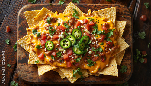 Wallpaper Mural Loaded nachos with melted cheese and fresh toppings Torontodigital.ca