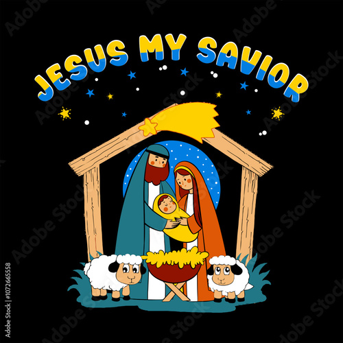 illustration design of Jesus my savior