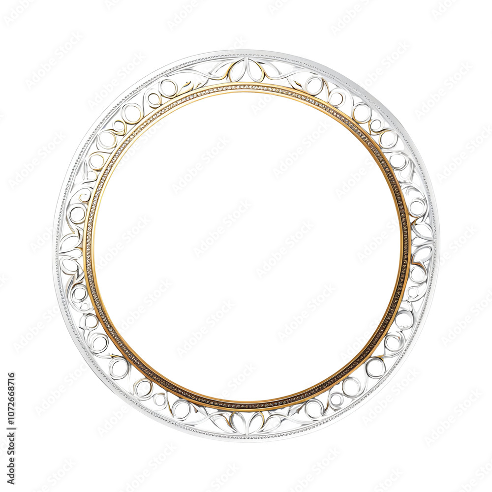 Luxury circle border PNG transparent background