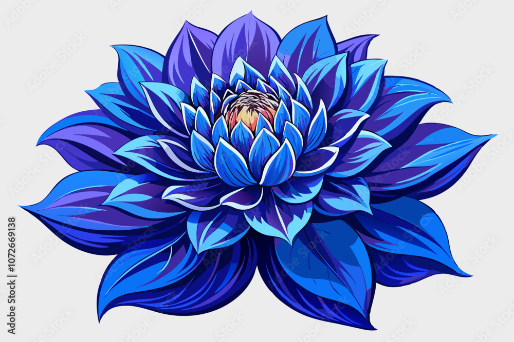 Blue flower vector art illustration Blue flower vector art illustration