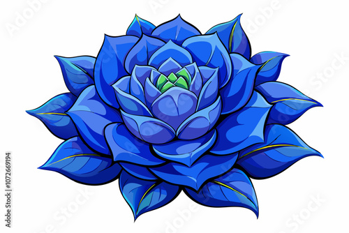 Blue flower vector art illustration  photo