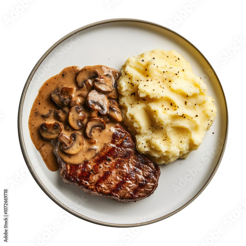 Plate of Delicious Steak wi...