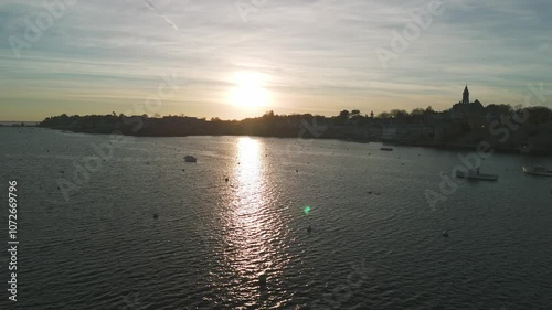 sunrise over the river