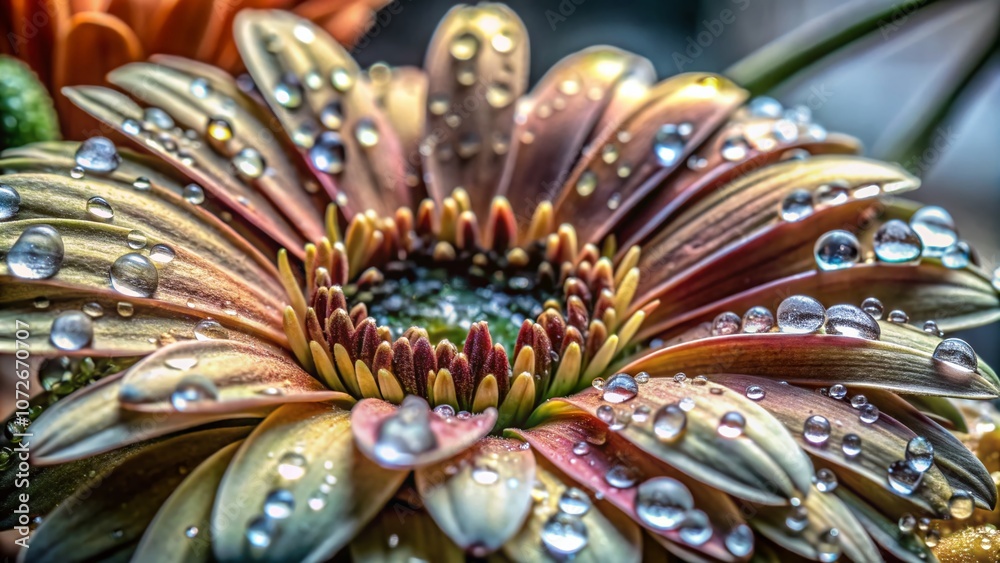 Captivating Macro Photography of Delicate Petals with Dew Drops, Showcasing Nature's Intricacies in Stunning Detail and Vibrant Colors for Nature Lovers and Photographers Captivating Macro Photography of Delicate Petals with Dew Drops, Showcasing Nature's Intricacies in Stunning Detail and Vibrant Colors for Nature Lovers and Photographers