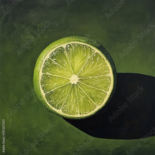 A tangy lime without a background