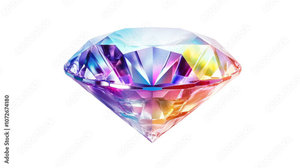 colorful diamond on a transparent background colorful diamond on a transparent background