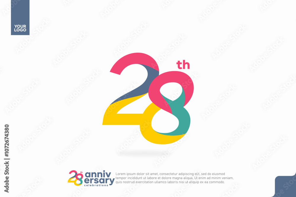 Number 28 logo icon design, 28th birthday logo number, anniversary 28 Number 28 logo icon design, 28th birthday logo number, anniversary 28