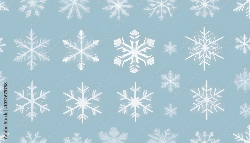 Christma pattern with snowflakes. AI generated Christma pattern with snowflakes. AI generated