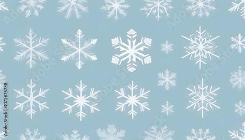 Christma pattern with snowflakes. AI generated