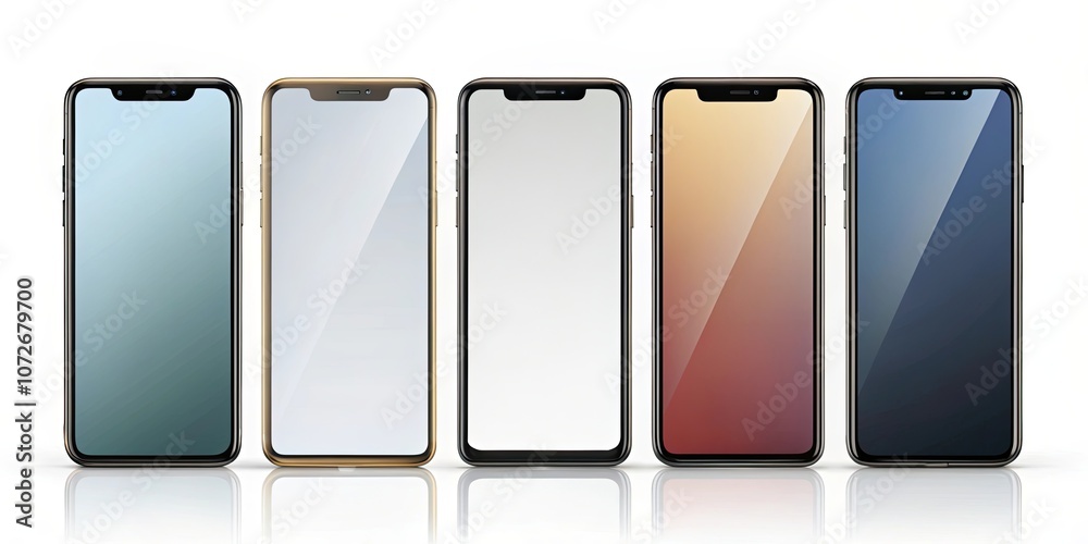 Smartphones with screens displayed at various angles , technology, futuristic,screens, smartphones, digital, devices Smartphones with screens displayed at various angles , technology, futuristic,screens, smartphones, digital, devices