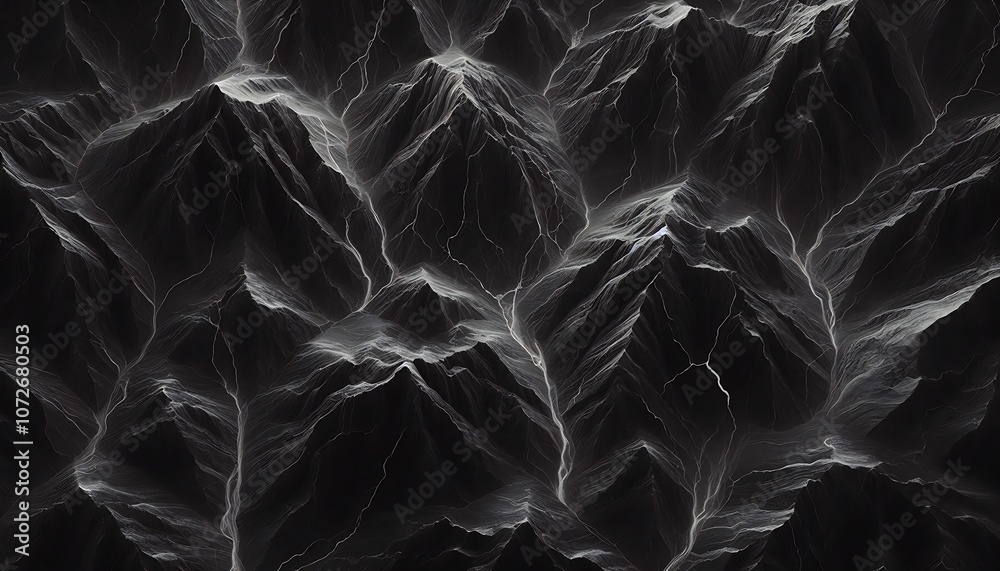 Obraz premium Charcoal Grey Marble with Silver Veins 