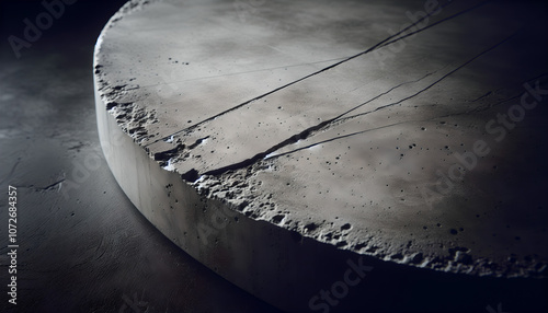 Detailed Concrete Surface with Hairline Cracks and Stains