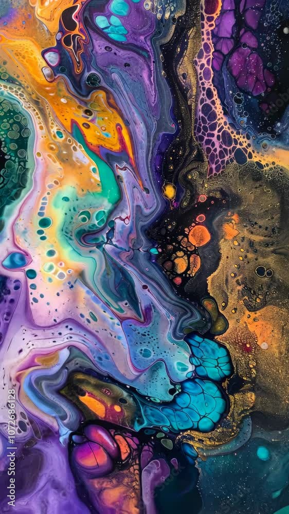 Colorful abstract fluid art with vibrant swirling patterns Colorful abstract fluid art with vibrant swirling patterns