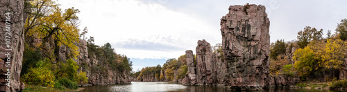 Split Rock Creek and rock outcropping at Palisades State Park, South Dakota photo