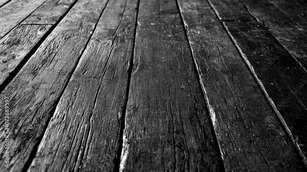 Black and White Rustic Wood Plank Floor Texture Background Black and White Rustic Wood Plank Floor Texture Background