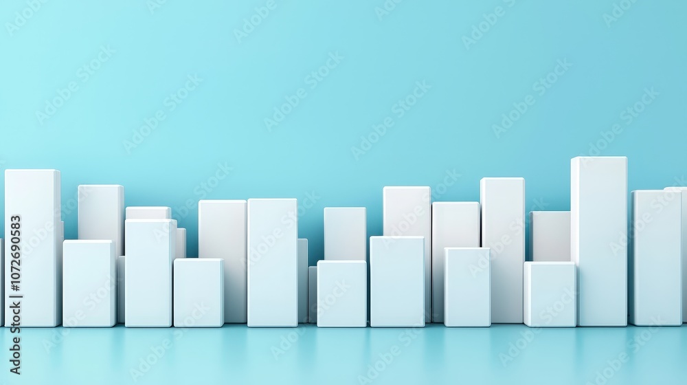 Abstract White Geometric Shapes on Blue Background Modern Minimalist Design Abstract White Geometric Shapes on Blue Background Modern Minimalist Design
