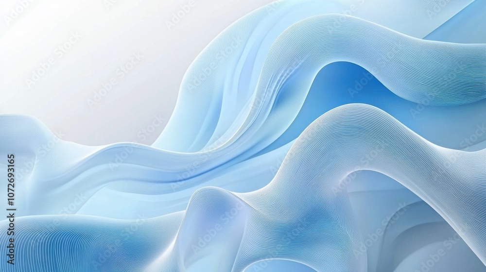 Flowing abstract waves in shades of blue with a smooth, fluid texture. Minimalistic background Flowing abstract waves in shades of blue with a smooth, fluid texture. Minimalistic background