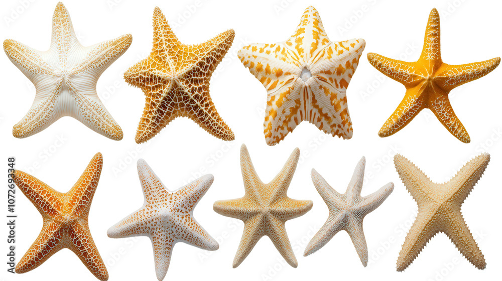 various starfish, isolated, transparent, png, background various starfish, isolated, transparent, png, background