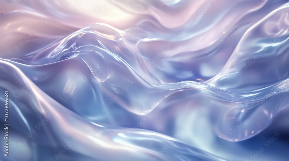 Obraz premium Abstract Blue and Purple Wavy Liquid Texture Background.