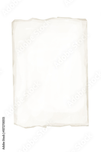 Sheet Paper Old Light with Stains Torn Vintage Illustration Watercolor Digital for Printing and Web