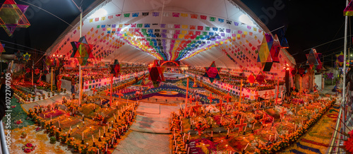 Ofrenda monumental world Guiness Records día de muertos en Mixquic, México 2024