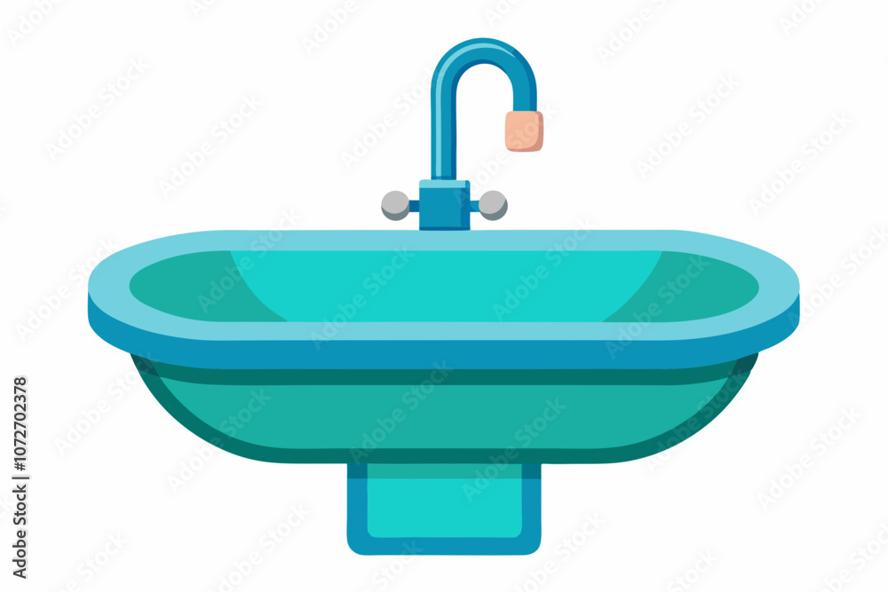 Illustration of isolated bathroom sink on white background Illustration of isolated bathroom sink on white background