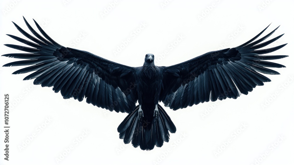 Naklejka premium Black Vulture in Flight
